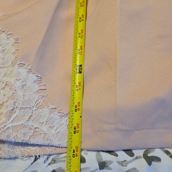 English Factory Dress Pink/Apricot Lace Elegant  Midi Dress Coquette Feminine - Picture 11 of 11